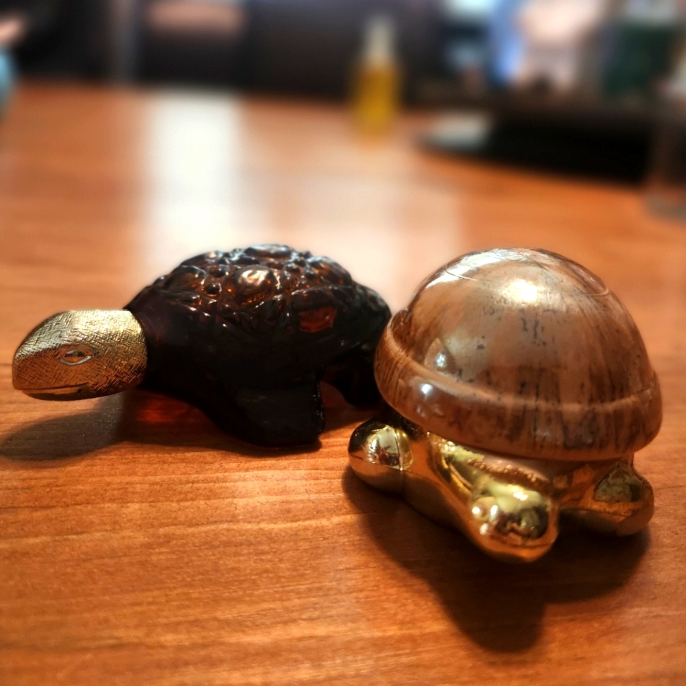 Vintage Pair of Avon Empty Glass Perfume Decanters